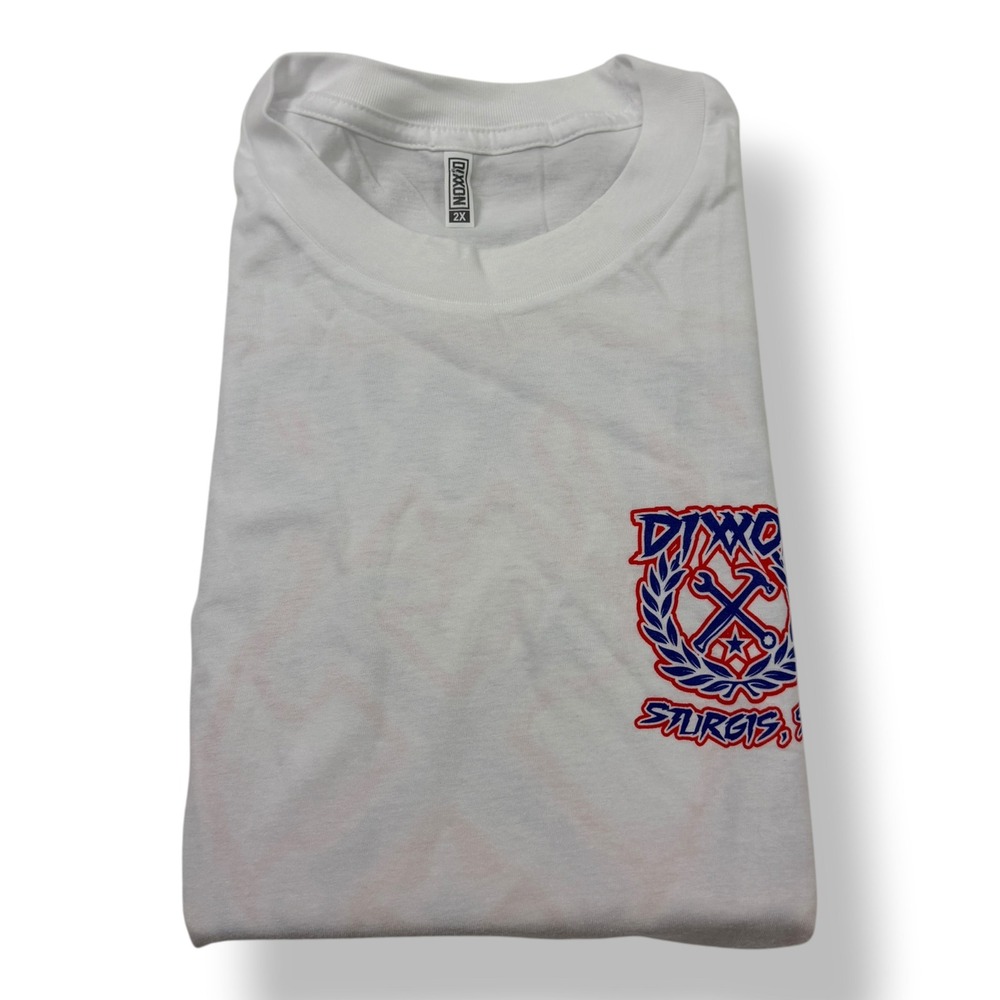 Dixxon Sturgis SD Graphic T-Shirt Mens 2X White Cotton Short Sleeve Made in USA